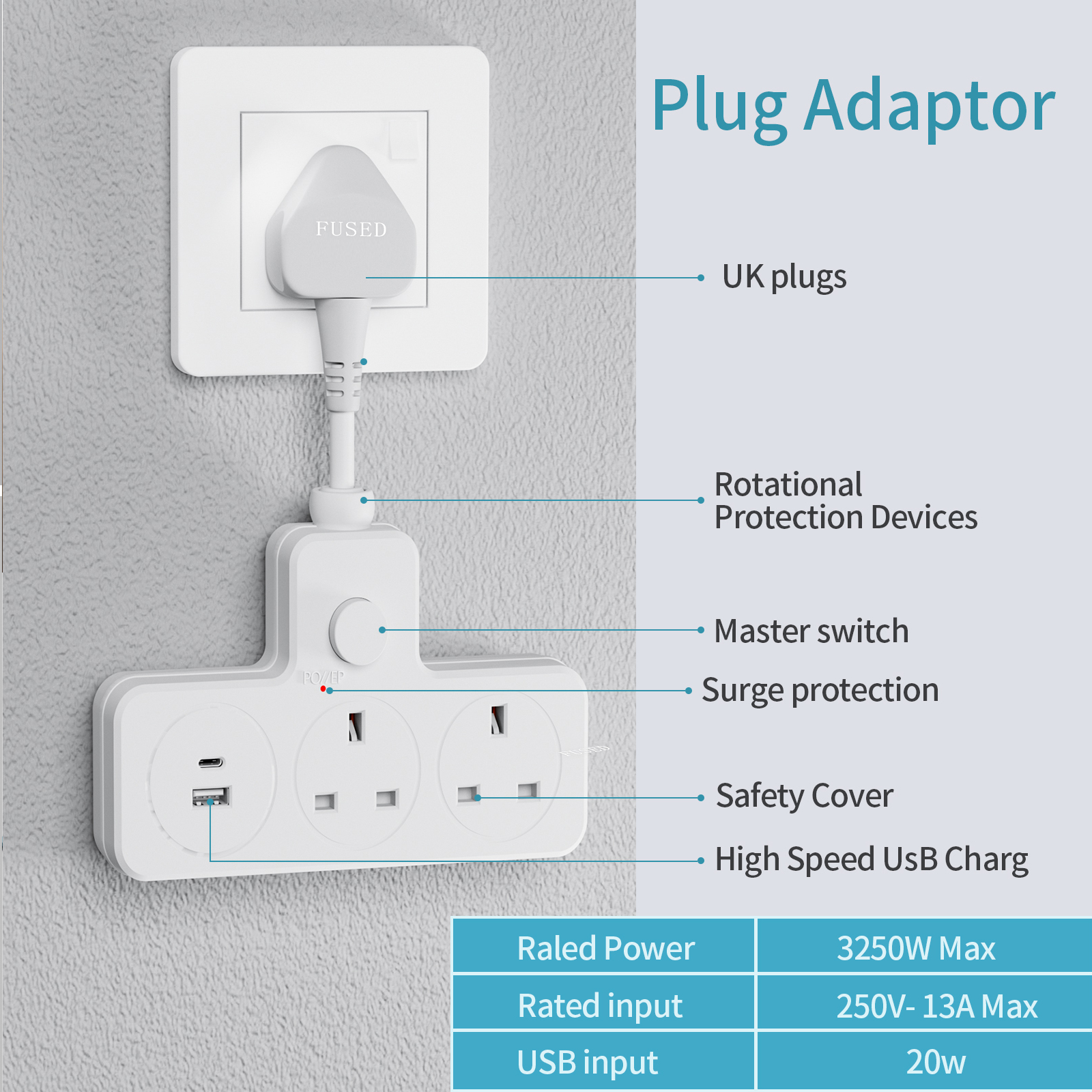 Home Office Of Uk - UK Power Plug Wall Outlet 13A