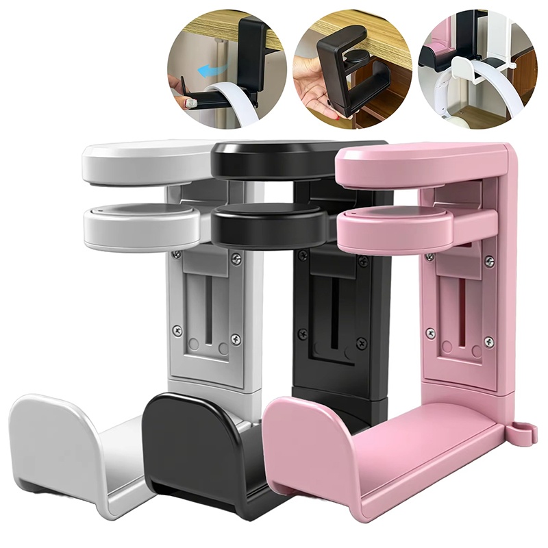 Home Office Headset - No Punch Headset Holder Desktop Hook