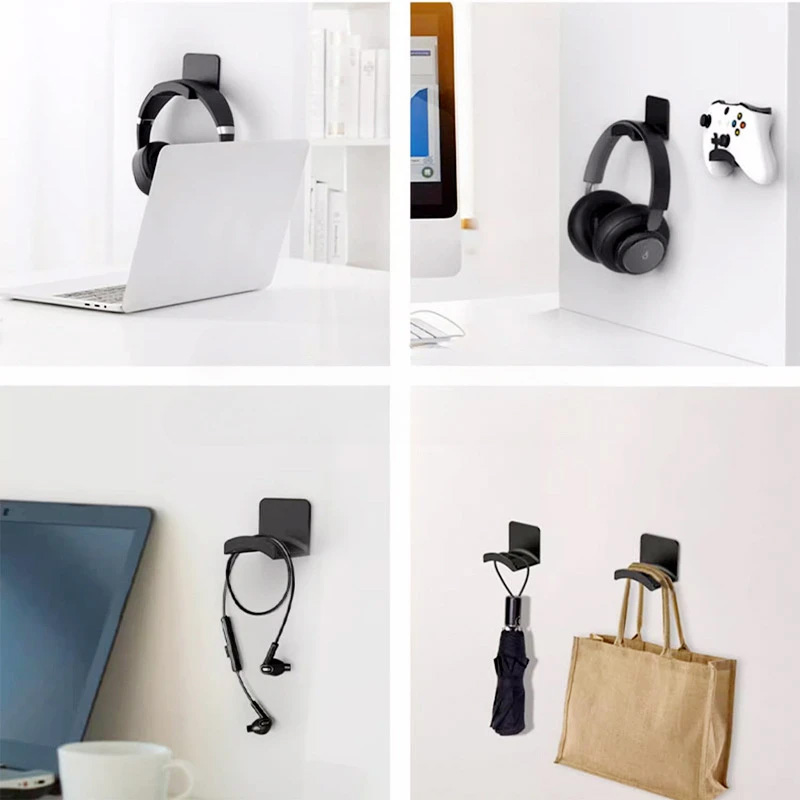 4Pcs Black Adhesive Headphone  - Home Office Headset 评论和价格