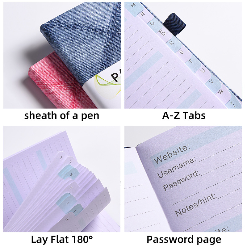 B6 Denim Texture Password Book - Home Office Phone Number 评论和价格