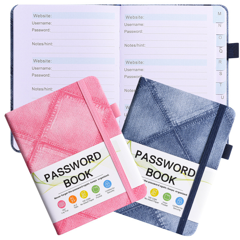 B6 Denim Texture Password Book - Home Office Phone Number 评论和价格