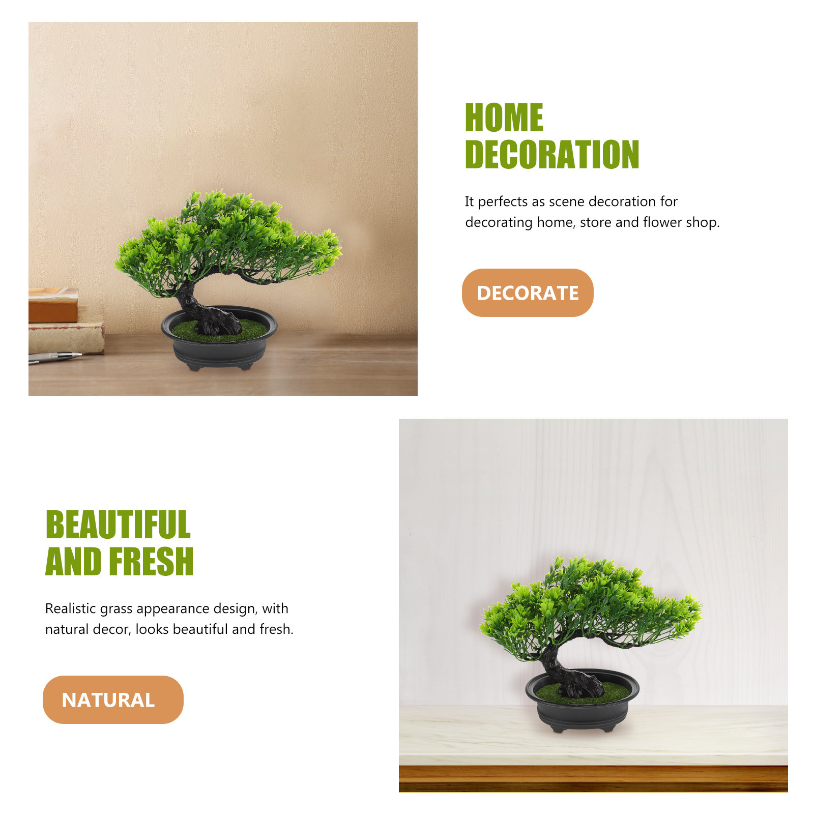 Faux Bonsai Pine Tree Artifici - Home Office Guest Room 评论和价格