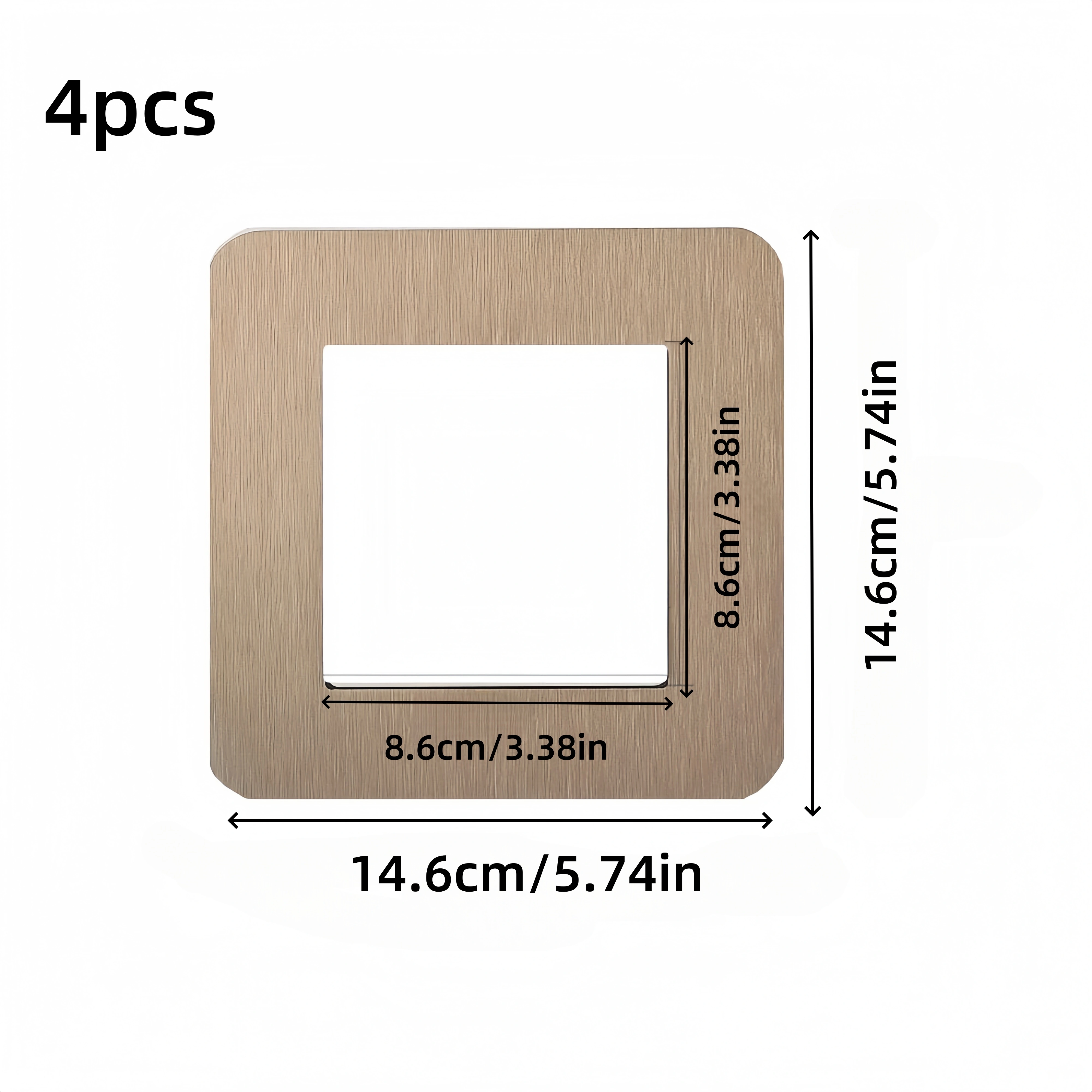 4pcs Silvery Self-Adhesive Lig - Home Office Of Uk 评论和价格