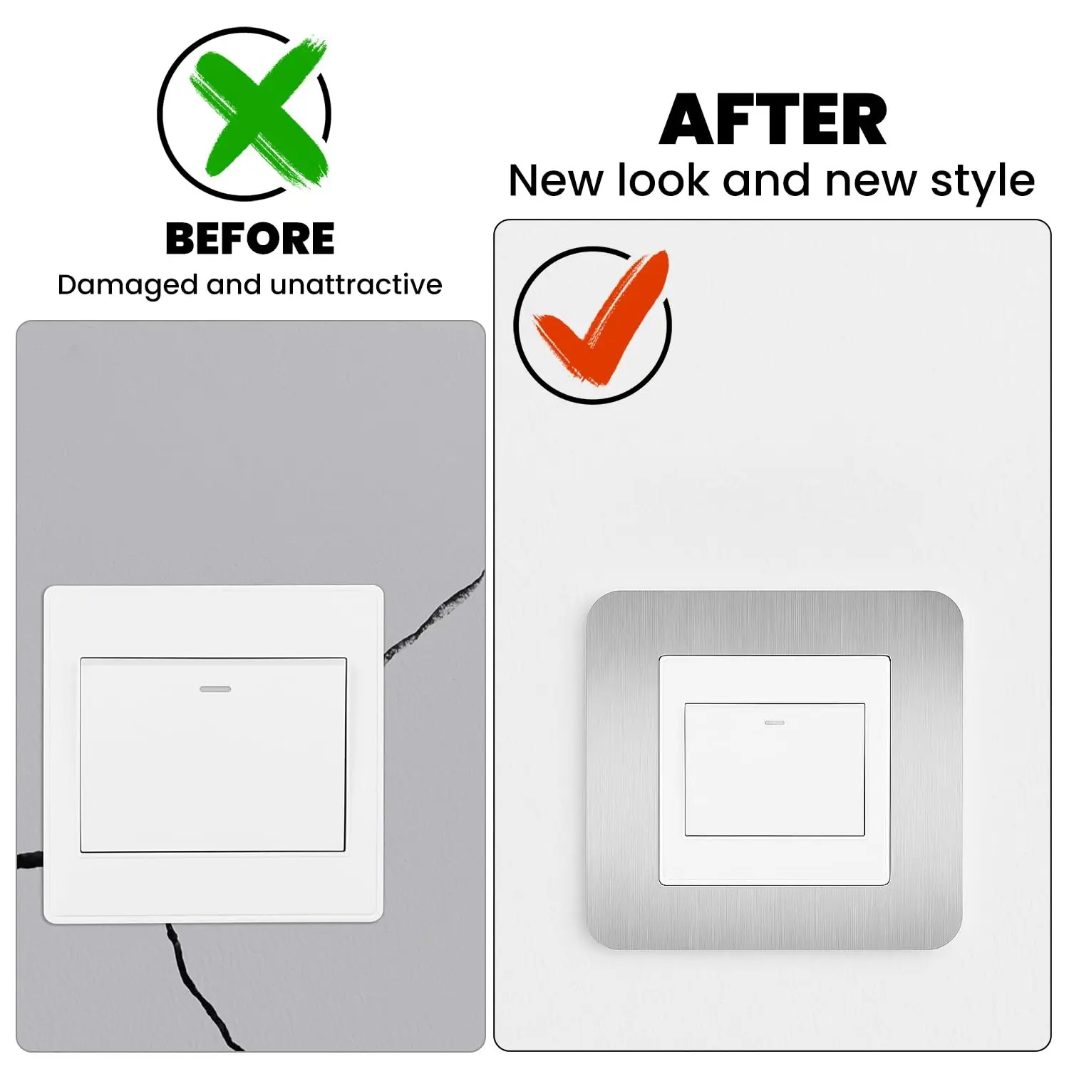 4pcs Silvery Self-Adhesive Lig - Home Office Of Uk 评论和价格