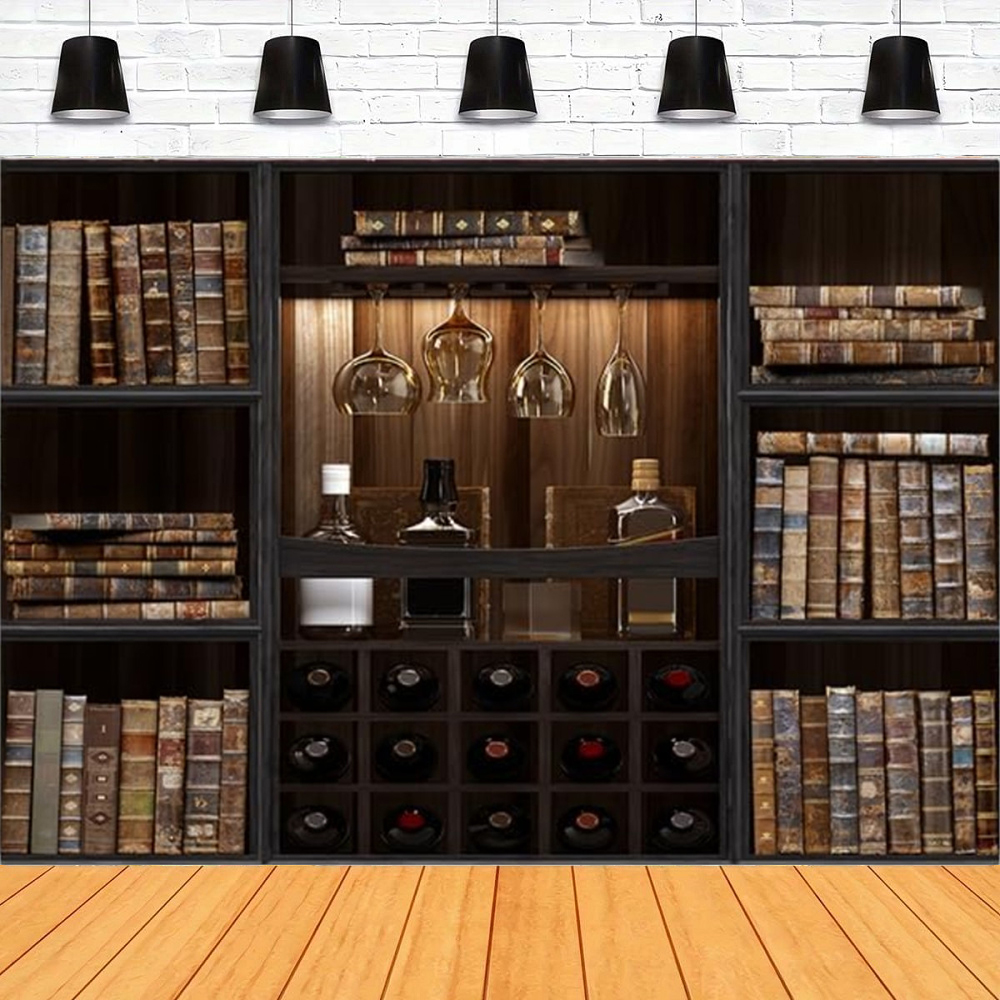 Vintage Bookshelf Photography  - Home Office Zoom Background Free 评论和价格