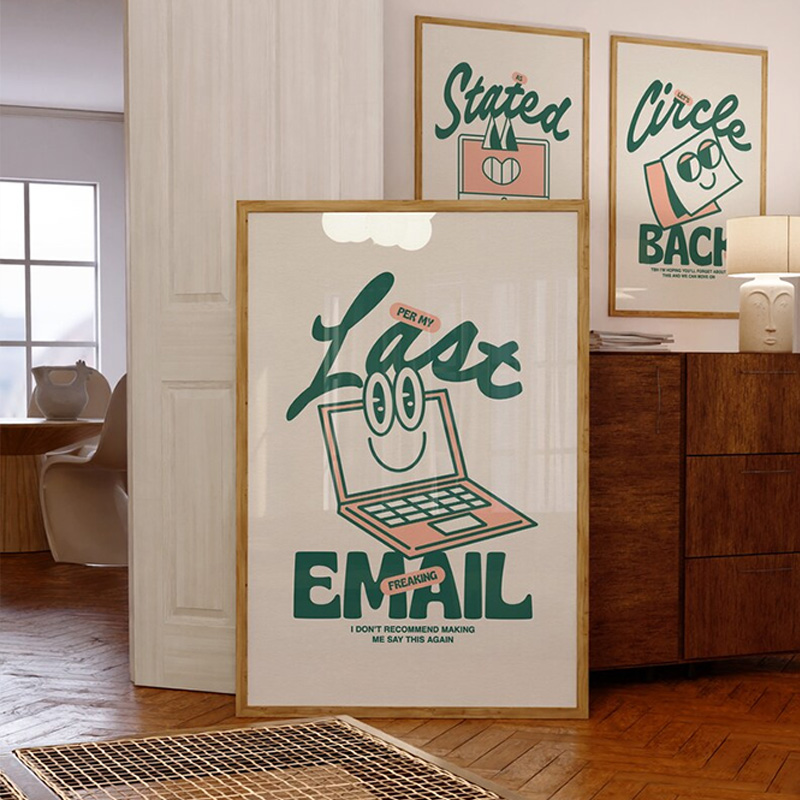 Funny Green Office Art Poster  - Home Office Email 评论和价格