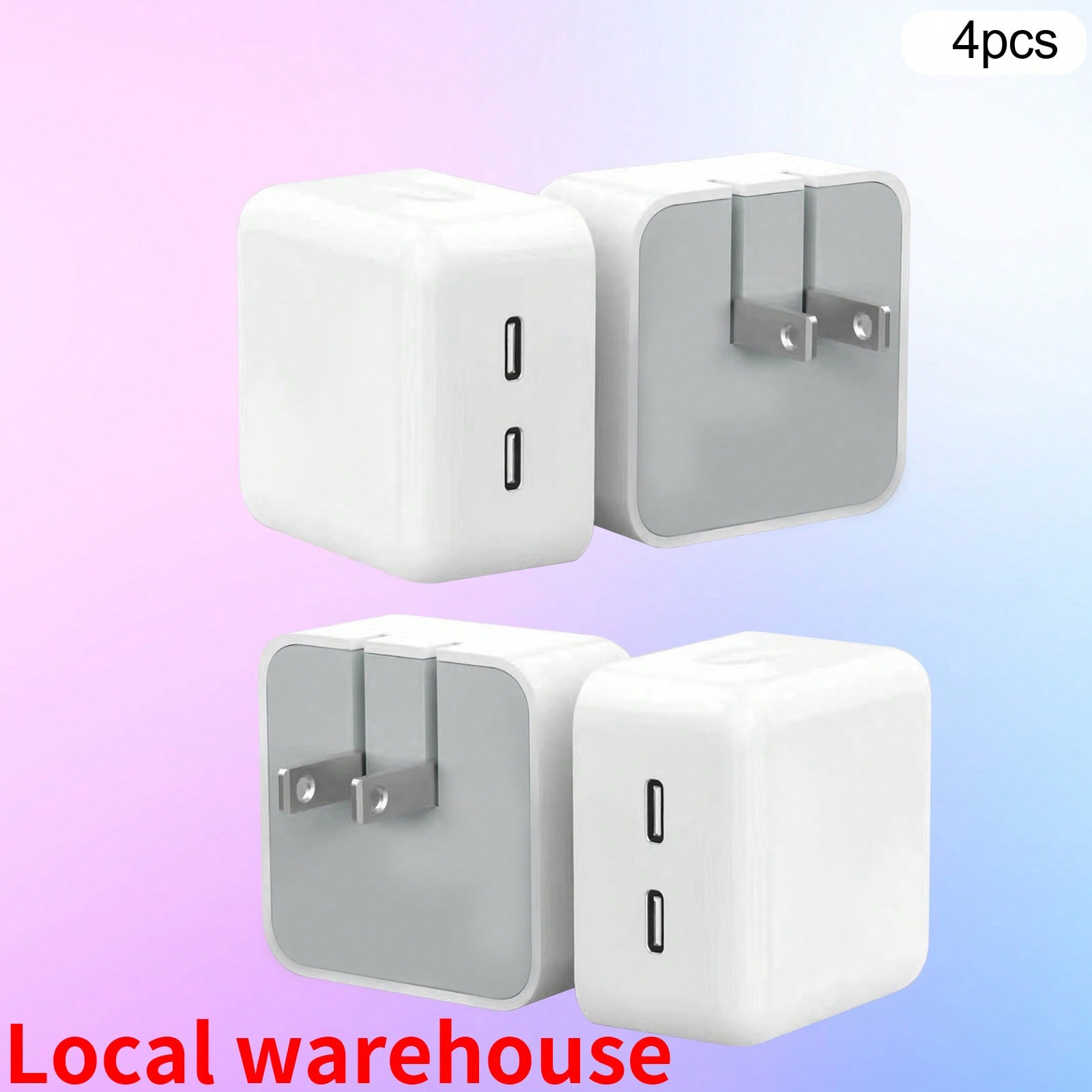 4 Pack Foldable Dual USB-C Fas - Home Office Pro 评论和价格