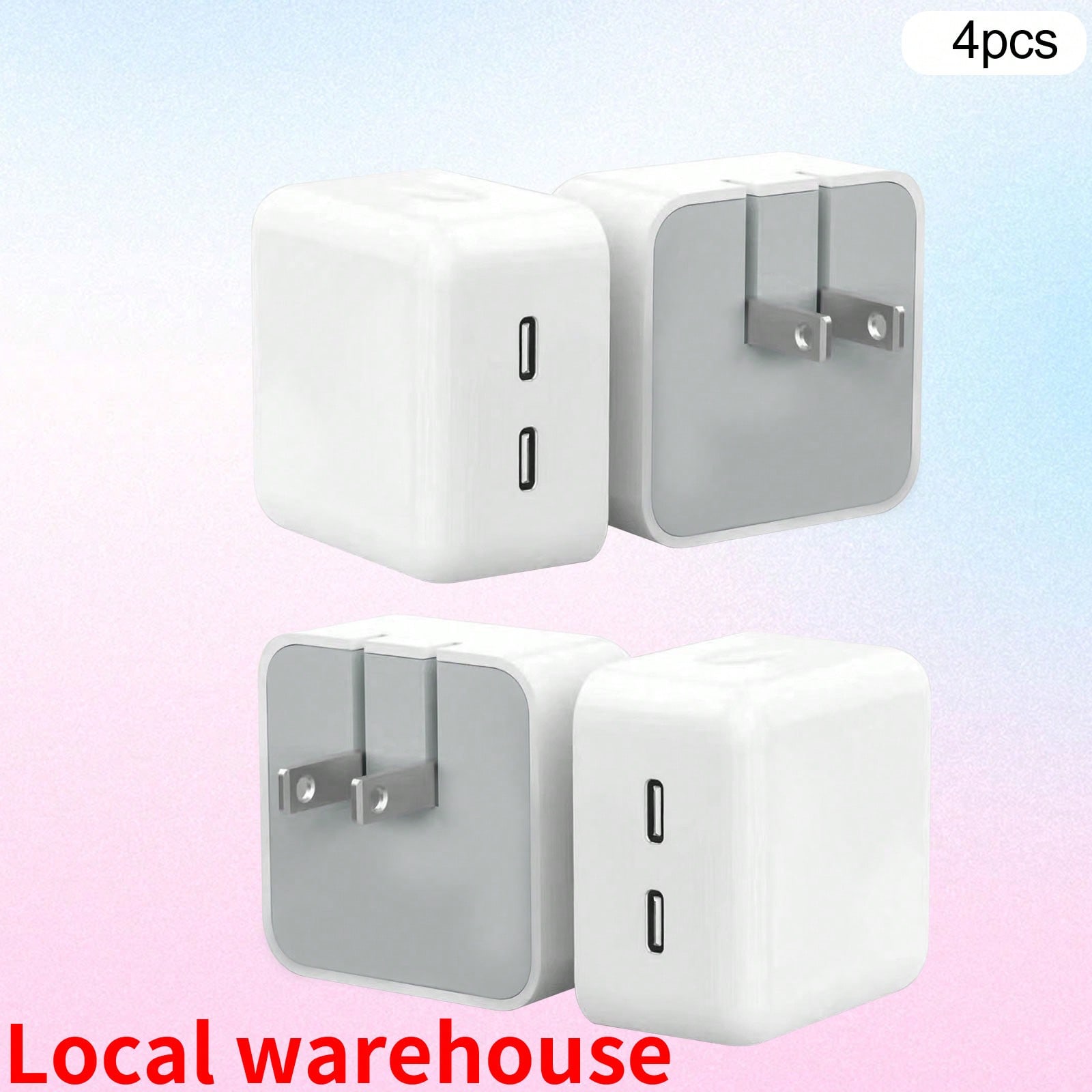 4 Pack Foldable Dual USB-C Fas - Home Office Pro 评论和价格