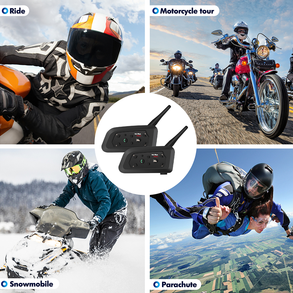 V6 Plus Motorcycle Helmet Inte - Home Office Headset 评论和价格