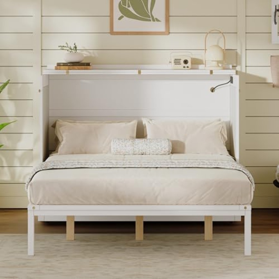 Queen Murphy Bed Cabinet with  - Home Office Guest Room 评论和价格