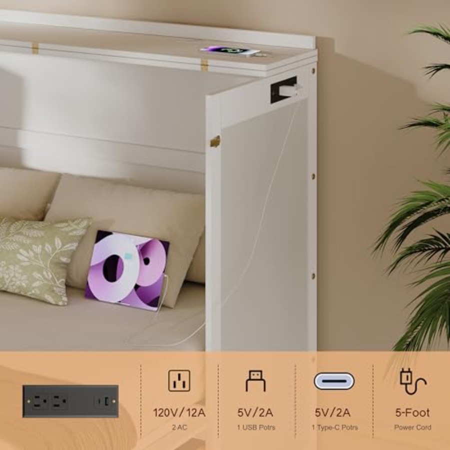 Queen Murphy Bed Cabinet with  - Home Office Guest Room 评论和价格