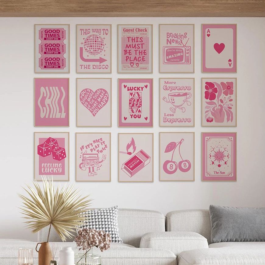 Retro Trendy Wall Art Guest Ch - Home Office Guest Room 评论和价格