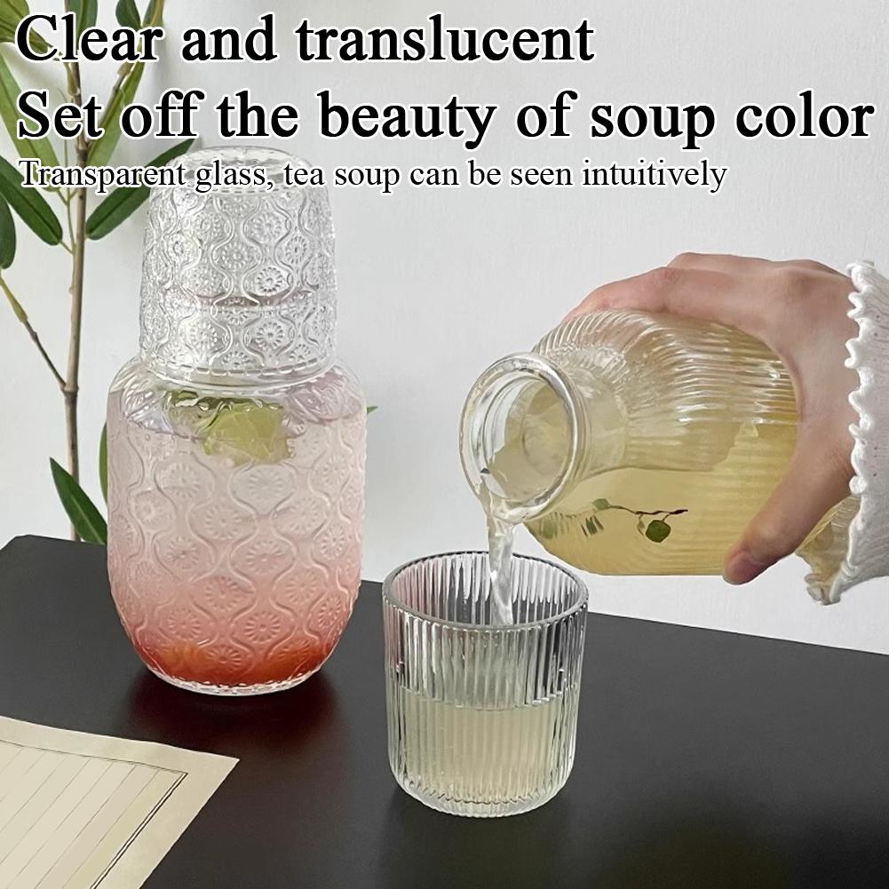 Glass Bedside Water Carafe And - Home Office Guest Room 评论和价格