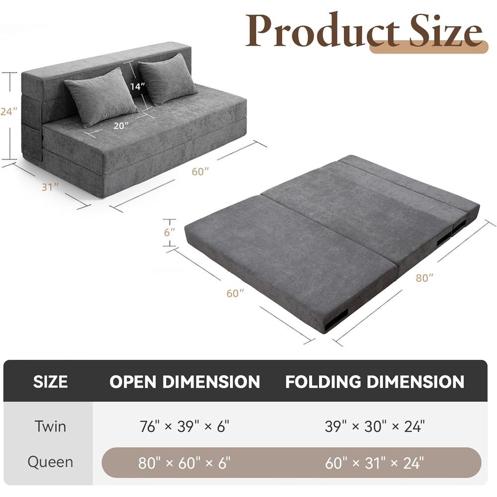 Convertible Sleeper Chair with - Home Office Guest Room 评论和价格